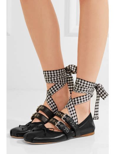 miu miu lace up ballet flats dupe|women's flats sandals uk.